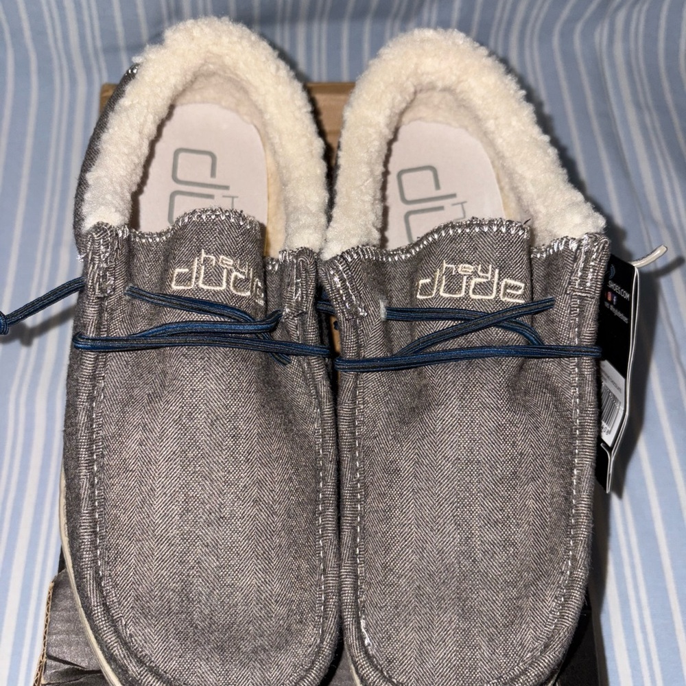 Hey Dude Chocolate Herringbone Wally Shoes